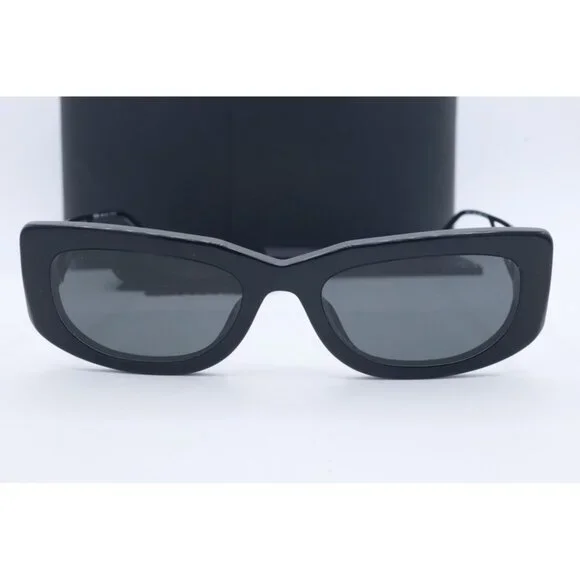 Prada SPR 14Y 1AB-5S0 Cat Eye Black Sunglasses Gray Lenses 55mm Prada PR 14YS 1AB5S0 Sunglasses Black - eye-oo.com main image 4